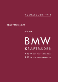 BMW R12 und R17 (inkl. Seitenwagen) Ersatzteilliste