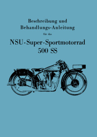 NSU Super-Sport 500 SS User Owner's Manual