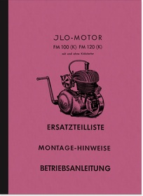 ILO FM 100 (K) und FM 120 (K) Bedienungsanleitung, Ersatzteilliste und Reparaturanleitung