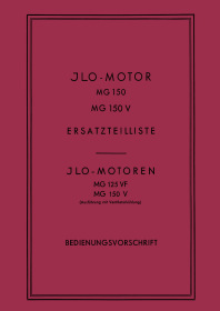 ILO MG 150, 150 V, MG 125 VF und MG 150 V Bedienungsanleitung und Ersatzteilliste
