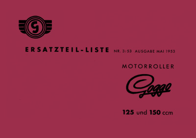 Glas Goggo 125 and 150 cc Scooters Spare Parts List Catalog