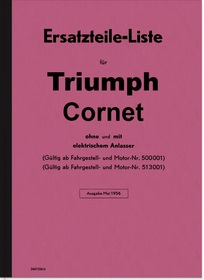 Triumph Cornet 200 ccm Ersatzteilliste
