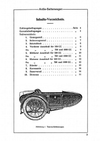 Ardie Seitenwagen 1929 Ersatzteilliste