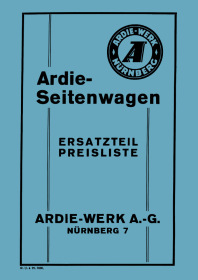 Ardie Seitenwagen 1929 Ersatzteilliste