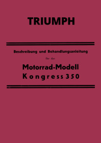 Triumph Kongress 350 User Owner's Manual