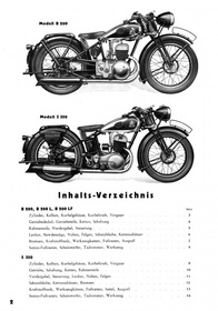 Triumph B200,  B200 L, B200 LF und S350 Ersatzteilliste
