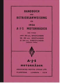 AJS 16 MS, 18 S und 20 Bedienungsanleitung (Spring-Twin)