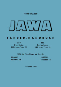 Jawa 250 (Type 11) and 350 (Type 18) User Owner's Manual