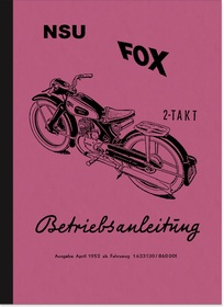 NSU Fox 2-Takt Bedienungsanleitung