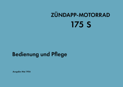 Zündapp 175 S User Owner's Manual