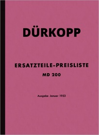 Dürkopp MD 200 Ersatzteilliste