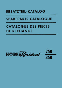 Horex Resident 250 cc and 350 cc Spare Parts List Catalog