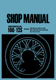 Honda CB100, CL100, SL100, CB125 S, CB125 J, CD125 S, SL125 and TL125 Workshop and Repair Manual