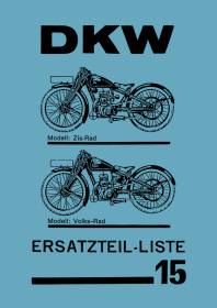 DKW Zisrad and Volksrad Parts List Catalog