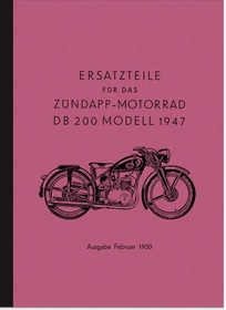 Zündapp DB 200 Ersatzteilliste