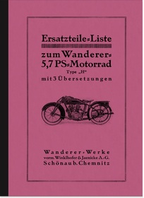 Wanderer 5,7 PS 3-Gang 1930 Ersatzteilliste