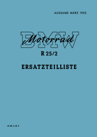 BMW R 25/2 Spare Parts List Catalog