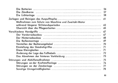 Zündapp Bella R 203 User Owner's Manual