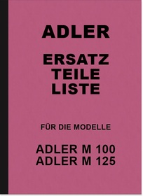 Adler M 100 und M 125 Ersatzteilliste