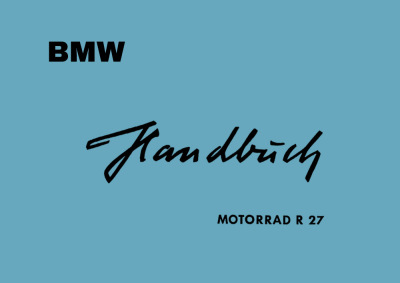 BMW R27 User Owner's Manual