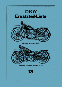 DKW Supersport 500 und Luxus 500 Ersatzteilliste