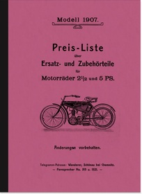 Wanderer 2,5/5 PS 1907 Ersatzteilliste