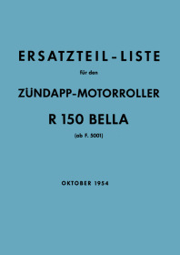 Zündapp Bella R 150 Ersatzteilliste