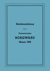 Borgward Hansa 1500 User Owner's Manual