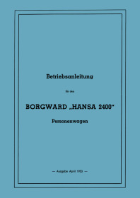 Borgward Hansa 2400 User Owner's Manual
