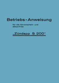 Zündapp S 200 User Owner's Manual