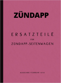 Zündapp Seitenwagen der Wehrmacht Ersatzteilliste
