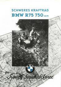 BMW R 75 Wehrmachtsgespann Prospekt Broschüre