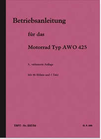 AWO 425 Bedienungsanleitung und Reparaturanleitung