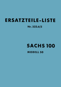 Sachs 100 Modell 50 Ersatzteilliste