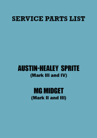 Austin-Healey Sprite MK III / IV und MG Midget MK II / III Ersatzteilliste