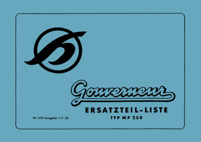 Hoffmann Governor MP 250 Spare Parts List Catalog