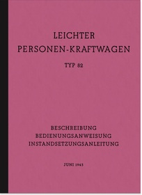 VW Typ 82 K1 Kübelwagen Bedienungsanleitung Beschreibung Instandsetzungsanleitung