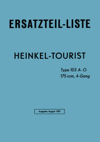 Heinkel Tourist 103 A-0, 175ccm Ersatzteilliste