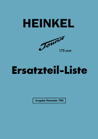 Heinkel Tourist Motorroller 175 ccm, 4-Takt Ersatzteilliste