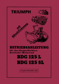 Triumph BDG125 L und BDG125 SL Bedienungsanleitung