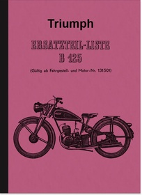 Triumph B 125 1939 Ersatzteilliste B125