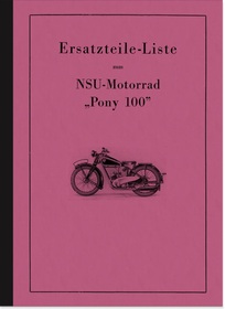 NSU Pony 100 ab 1937 Ersatzteilliste Teileliste