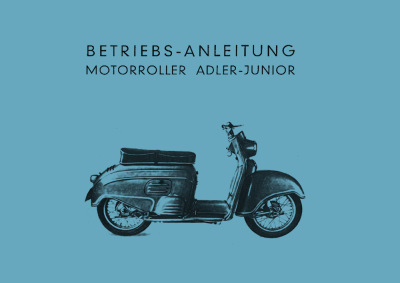 Adler Junior Scooter MR100 User Owner's Manual