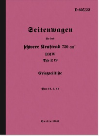 BMW R 12 Seitenwagen Ersatzteilliste