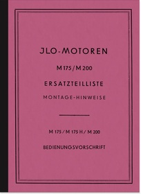 ILO M 175, M 175 H und M 200 Reparaturanleitung Ersatzteilliste Bedienungsanleitung