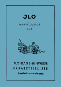 ILO F 48 (Bicycle Motor) Spare Parts List Catalog, User Owner's Manual and Installation Instructions