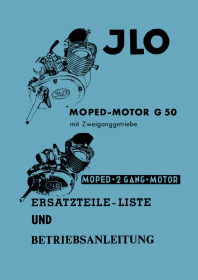 ILO G 50 2-Speed Moped Engine User Owner's Manual and Parts List Catalog