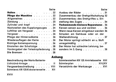 Victoria KR 125 Bi-Fix User Owner's Manual