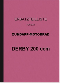 Zündapp Derby 200 (DB 200) Ersatzteilliste