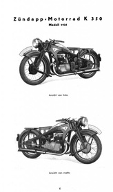 Zündapp Kardan 350 (K 350) 1935 Ersatzteilliste